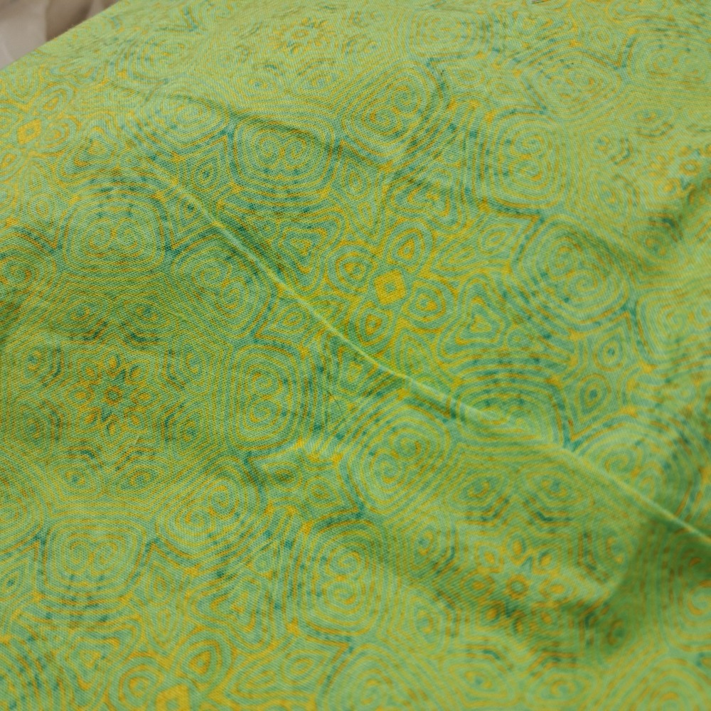 Green Yellow Geometric Fabric Material Yardage Craft Sewing Projects